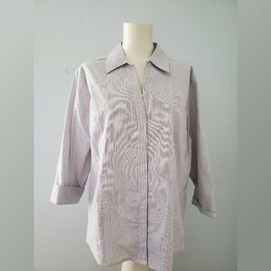 Riders by Lee Stripe Button Down Shirt Size XL